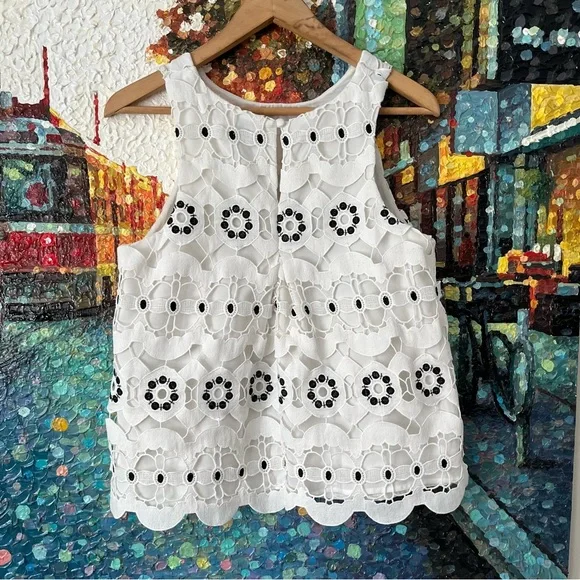 Anthropology HD In Paris Floral Lace Sleeveless Top - Picture 4 of 11